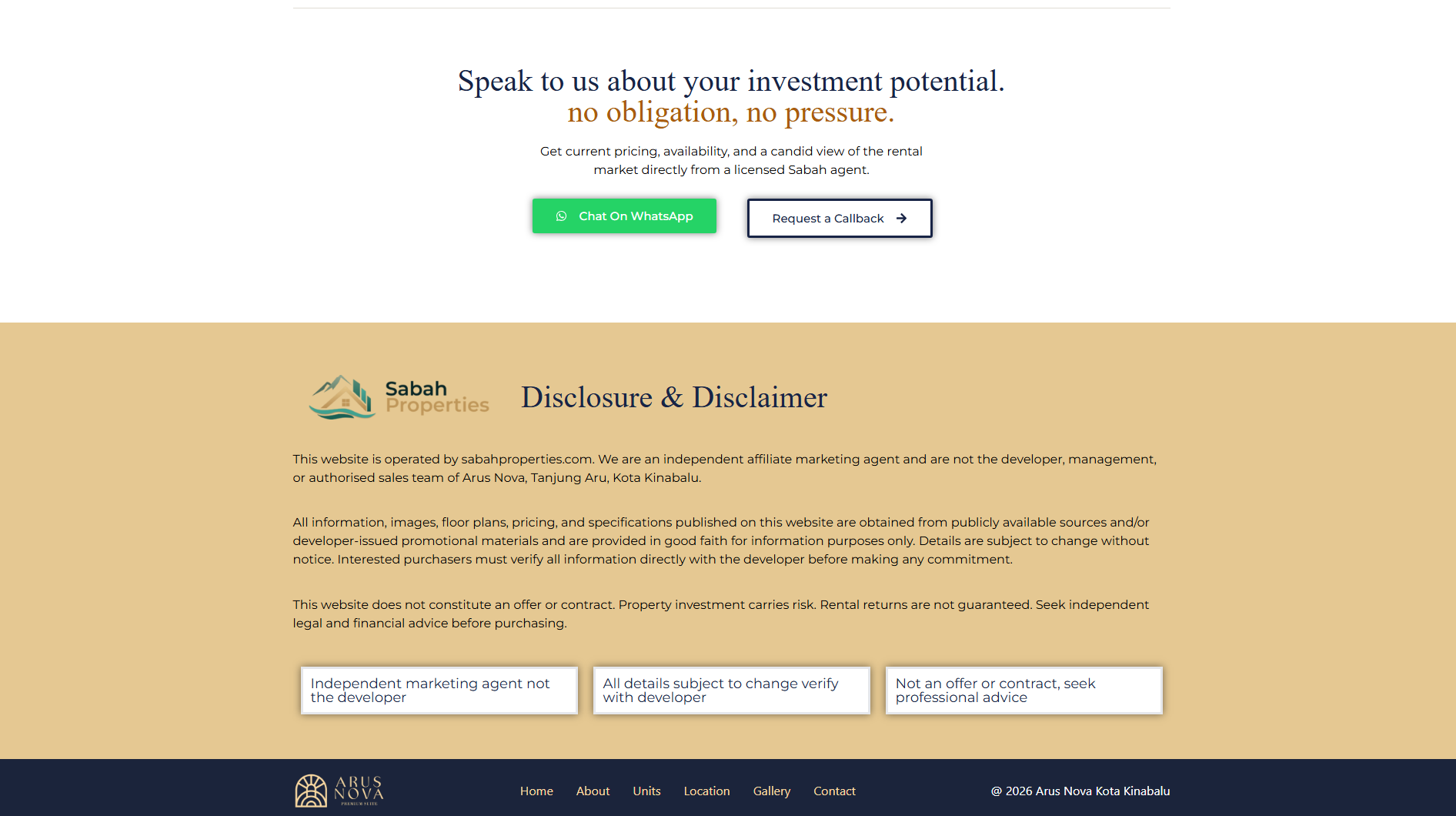 Arus Nova Homepage